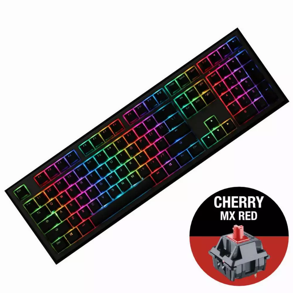 Геймърскa механична клавиатура Ducky Shine 7 Gunmetal Gray RGB, Cherry MX Red