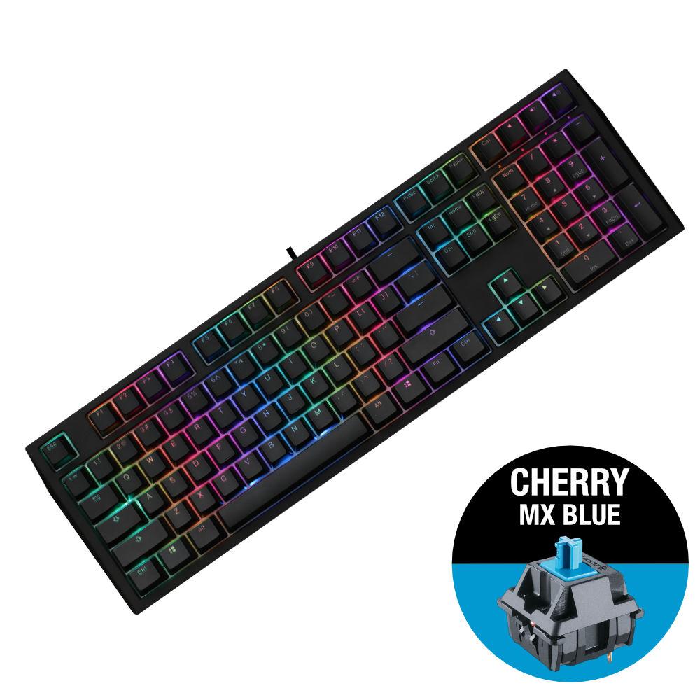 Геймърскa механична клавиатура Ducky Shine 7 Blackout RGB, Cherry MX Blue