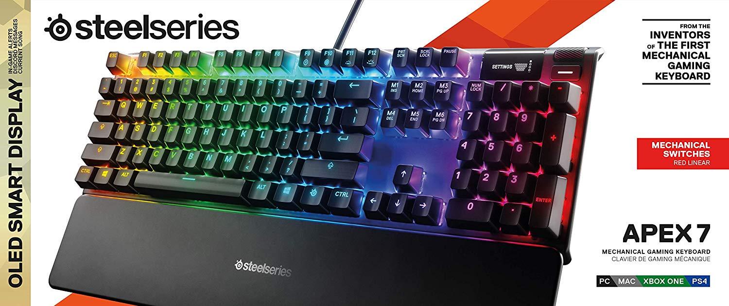 Геймърскa механична клавиатура Steelseries Apex 7 Red Switch