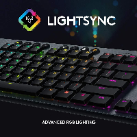 Геймърска механична клавиатура Logitech, G815 Lightsync RGB, Clicky суичове