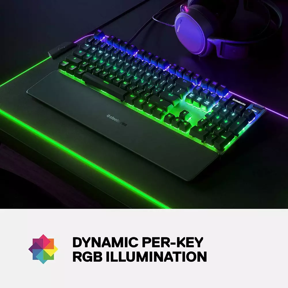 Механична Геймърскa клавиатура SteelSeries Apex 7 Blue Switch