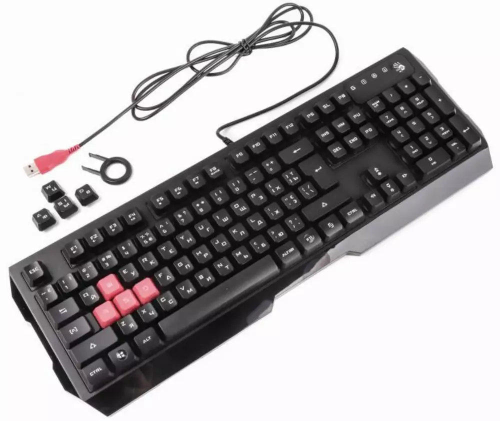 Геймърски комплект A4tech Bloody Illuminate Q1300, клавиатура, мишка, черен