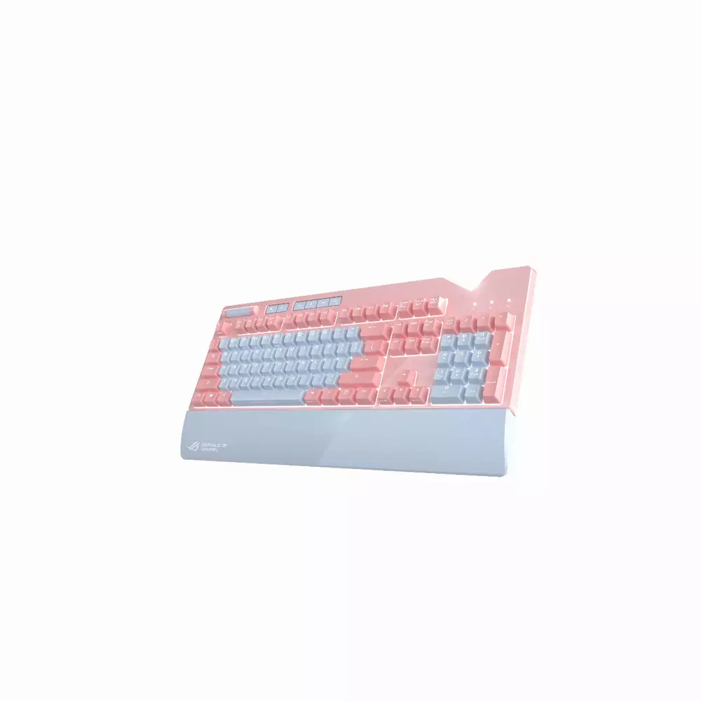 Геймърска механична клавиатура Asus ROG Strix Flare PNK LTD Cherry MX RED RGB Aura Sync