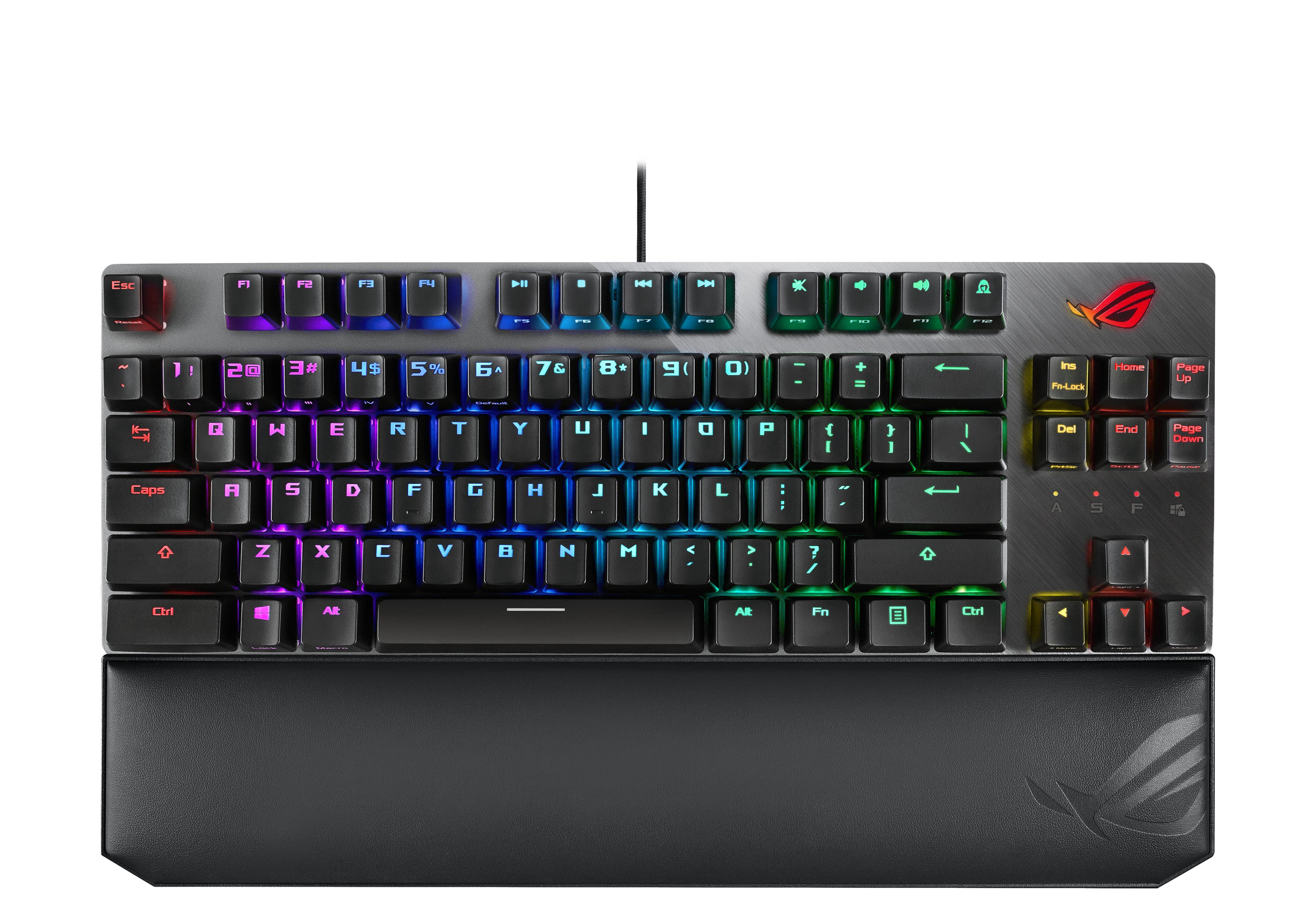 Геймърска механична клавиатура ASUS ROG Strix Scope TKL Deluxe RGB Red switch