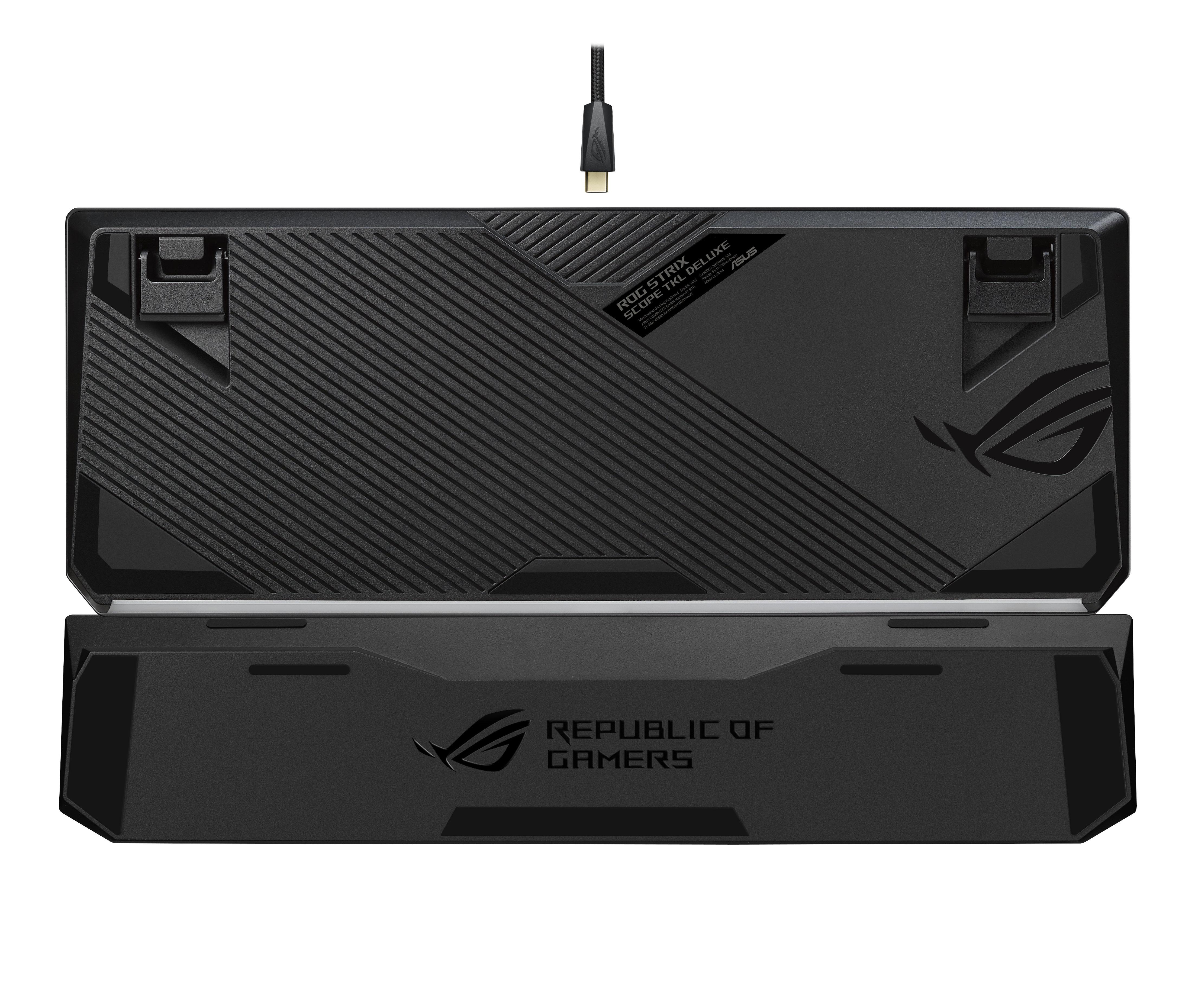 Геймърска механична клавиатура ASUS ROG Strix Scope TKL Deluxe RGB Red switch