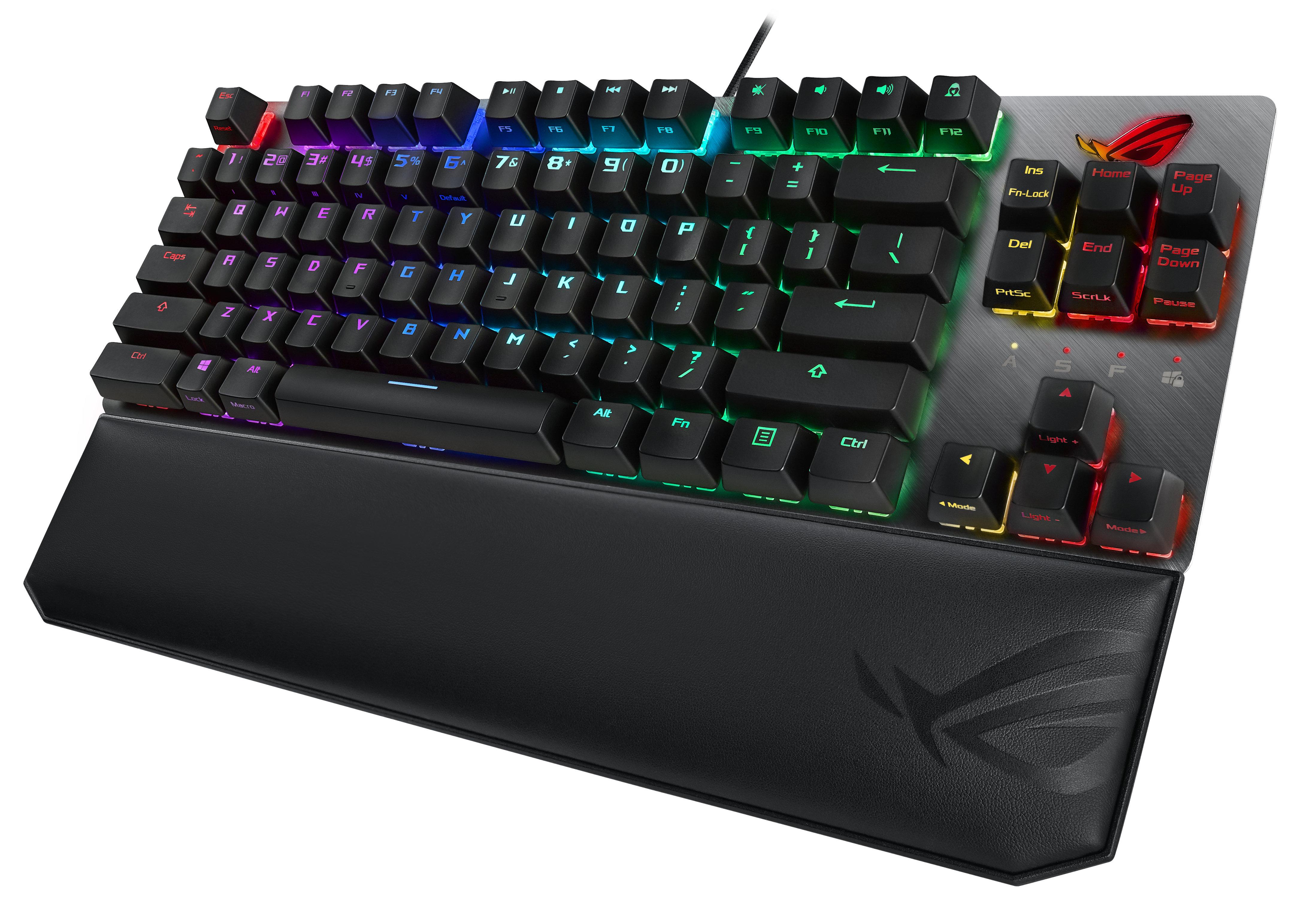 Геймърска механична клавиатура ASUS ROG Strix Scope TKL Deluxe RGB Red switch
