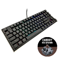 Геймърскa механична клавиатура Ducky One 2 RGB TKL, Cherry MX Brown