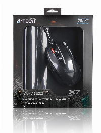 Комплект Мишка A4tech X710BK OSCAR + пад X7-200MP