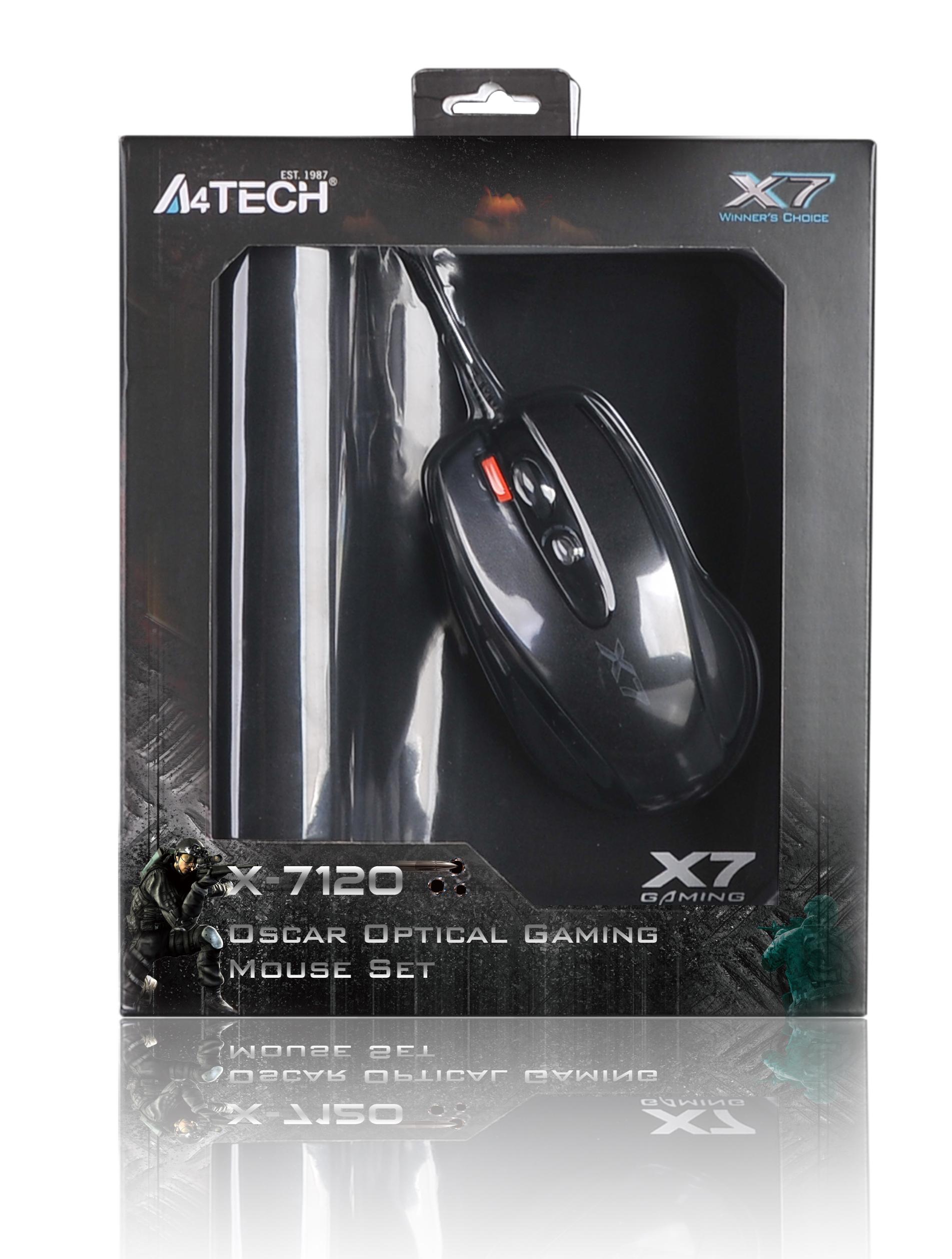 Комплект Мишка A4tech X710BK OSCAR + пад X7-200MP