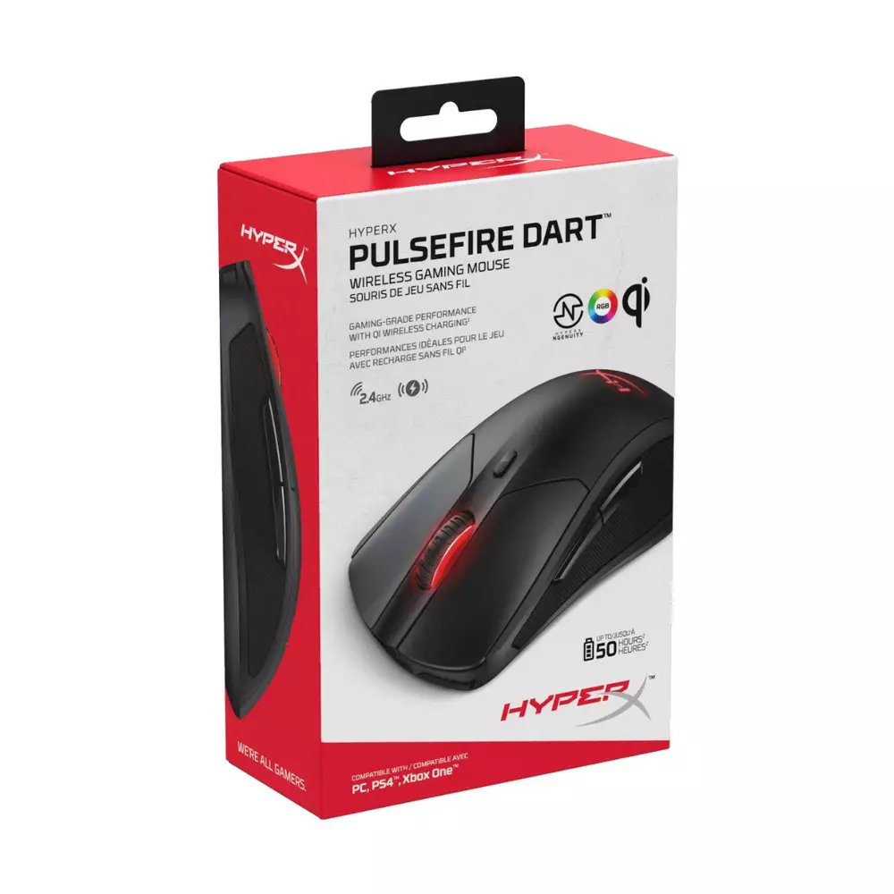 Геймърска мишка HyperX Pulsefire Dart Wireless RGB