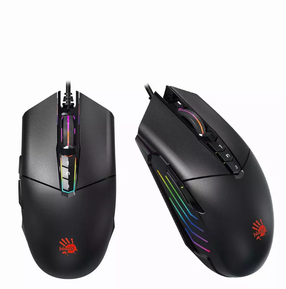 Геймърска мишка Bloody P91 Light strike 5K RGB Черна