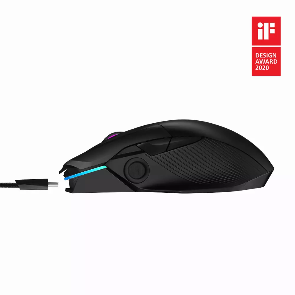 Геймърска мишка ASUS ROG Chakram Wireless/BT - 90MP01K0-BMUA00