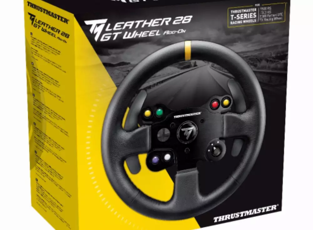 Волан THRUSTMASTER, TM Leather 28 GT Wheel Add-On, за PC / PS3 / Xbox One / PS4