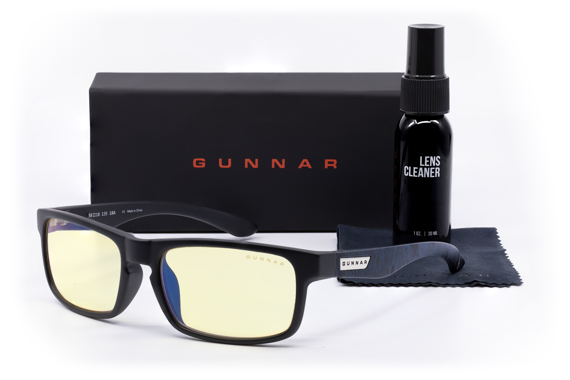 GUNNAR Assassin's Creed Onyx Case Promo Pack - Glasses, case, cleaning spray