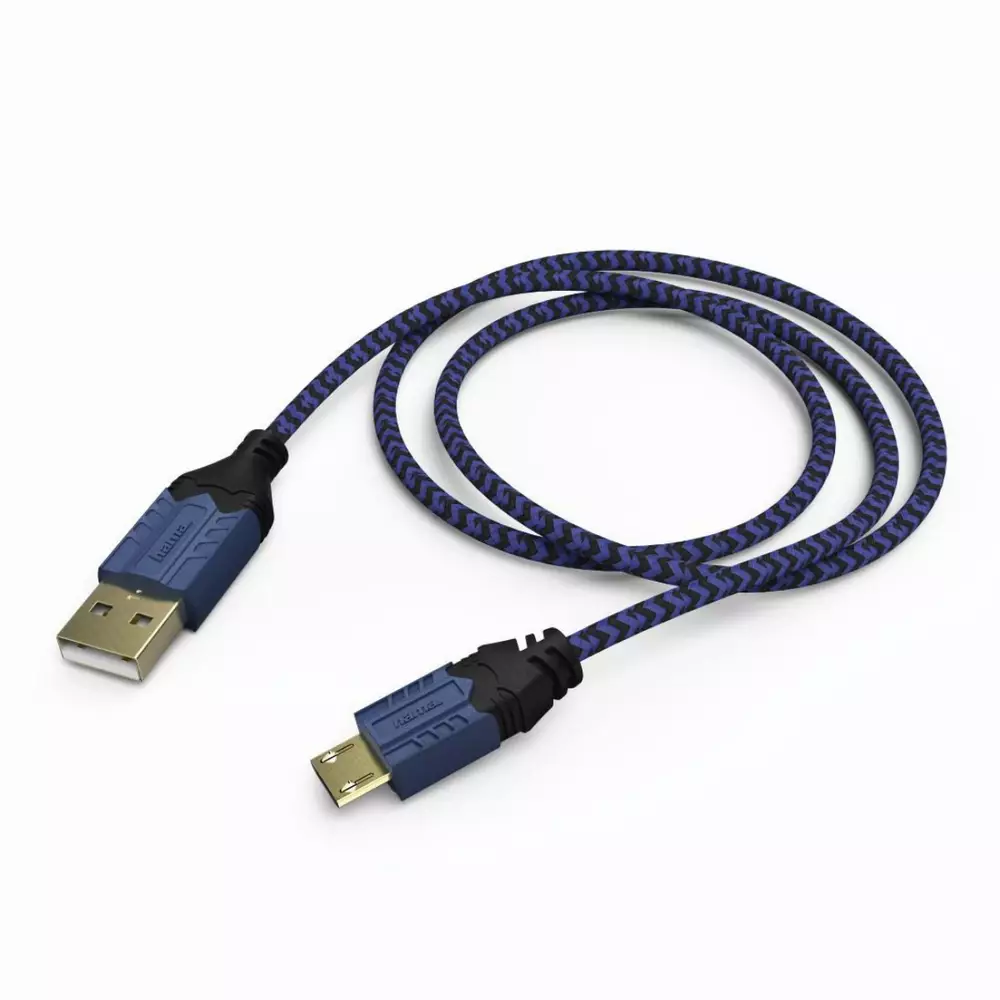 Кабел за зареждане на HAMA High Quality, за PS4, 2.5 м, Черен