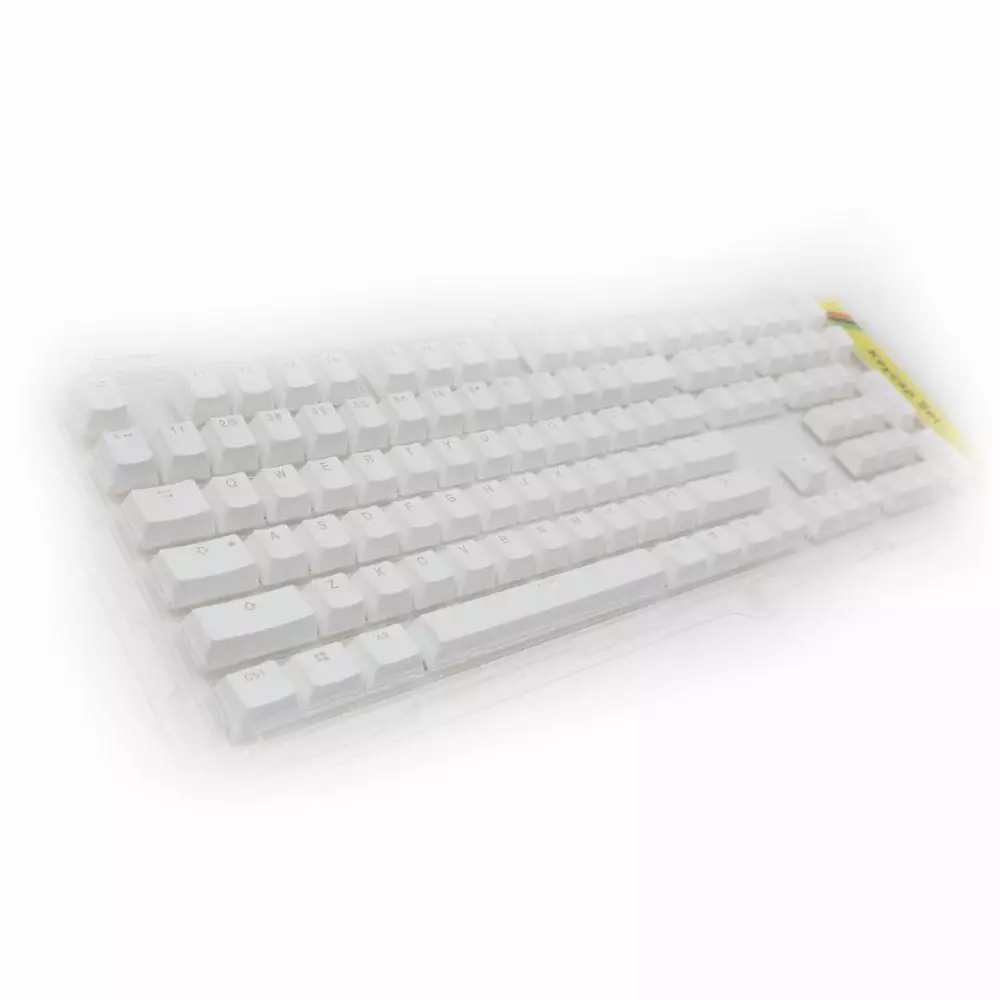 Капачки за механична клавиатура Ducky White 108-Keycap Set PBT Double-Shot US Layout