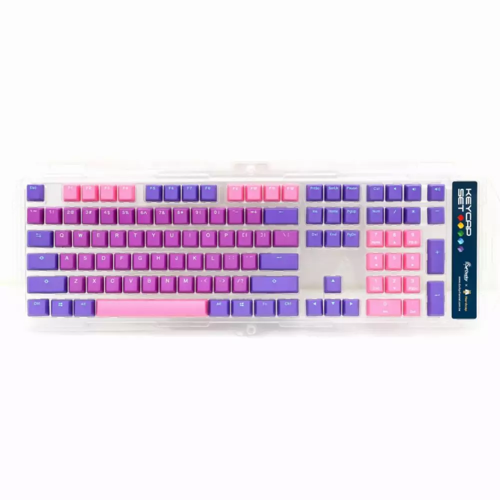 Капачки за механична клавиатура Ducky Ultra Violet 108-Keycap Set PBT Double-Shot US Layout