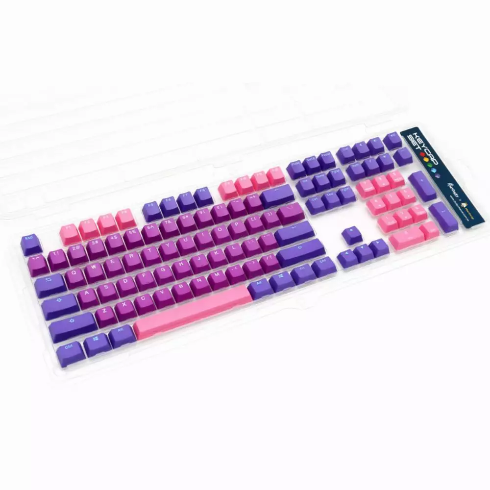 Капачки за механична клавиатура Ducky Ultra Violet 108-Keycap Set PBT Double-Shot US Layout