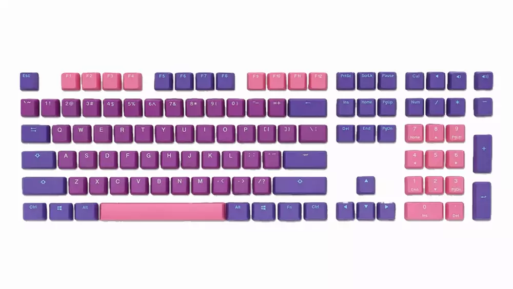 Капачки за механична клавиатура Ducky Ultra Violet 108-Keycap Set PBT Double-Shot US Layout