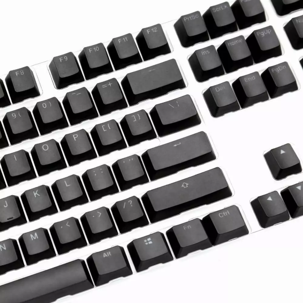 Капачки за механична клавиатура Ducky Black 108-Keycap Set PBT Double-Shot US Layout
