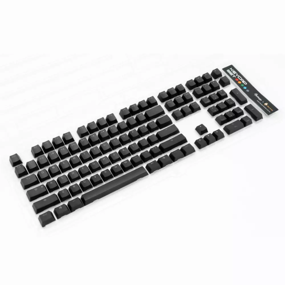 Капачки за механична клавиатура Ducky Black 108-Keycap Set PBT Double-Shot US Layout