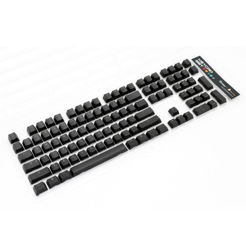 Капачки за механична клавиатура Ducky Black 108-Keycap Set PBT Double-Shot US Layout