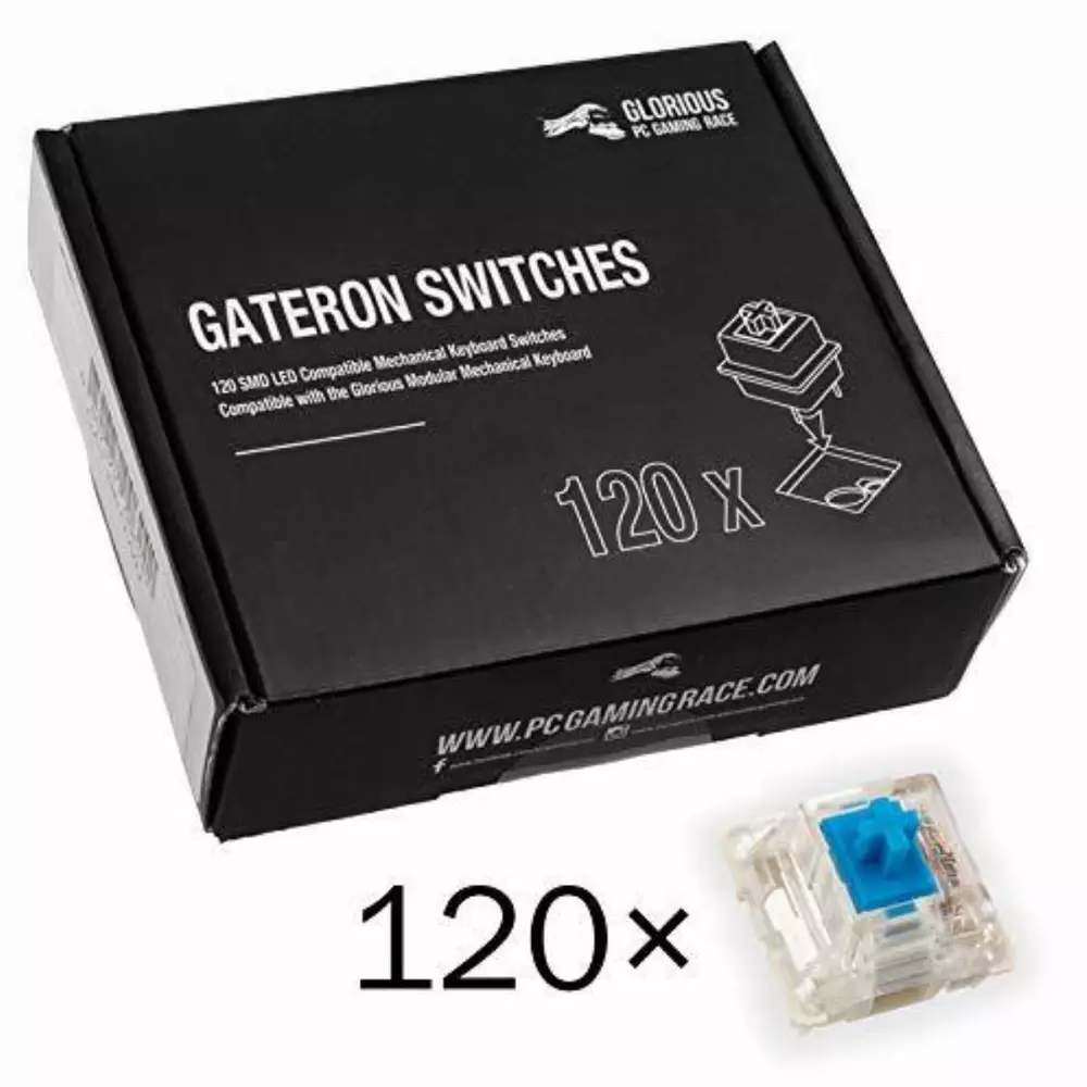Суичове за механична клавиатура Glorious Gateron Blue 120 броя