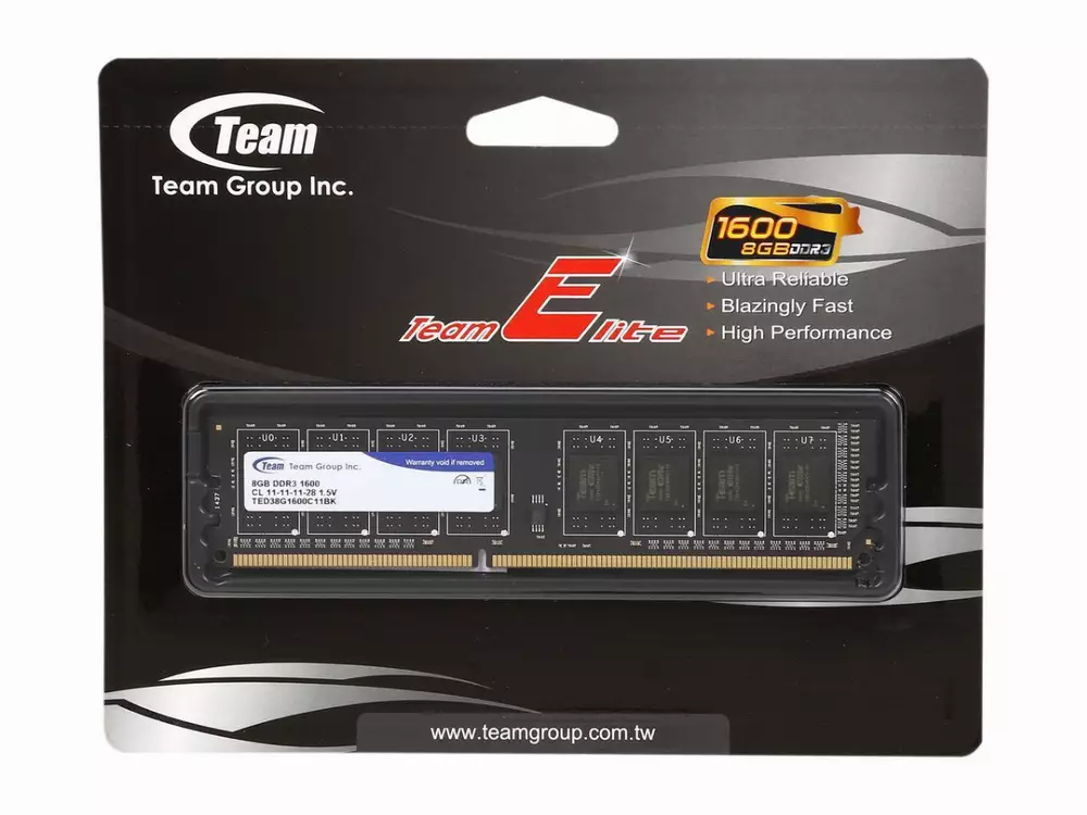 Памет Team Group Elite 8GB (1x8GB) DDR3 1600Mhz