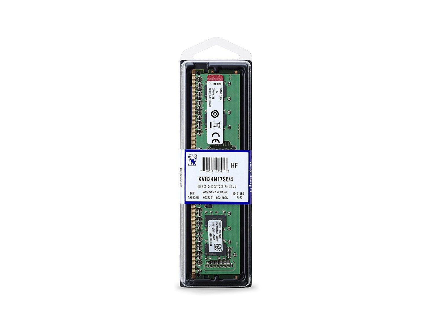 Памет Kingston 4GB (1x4GB) DDR4 2400Mhz
