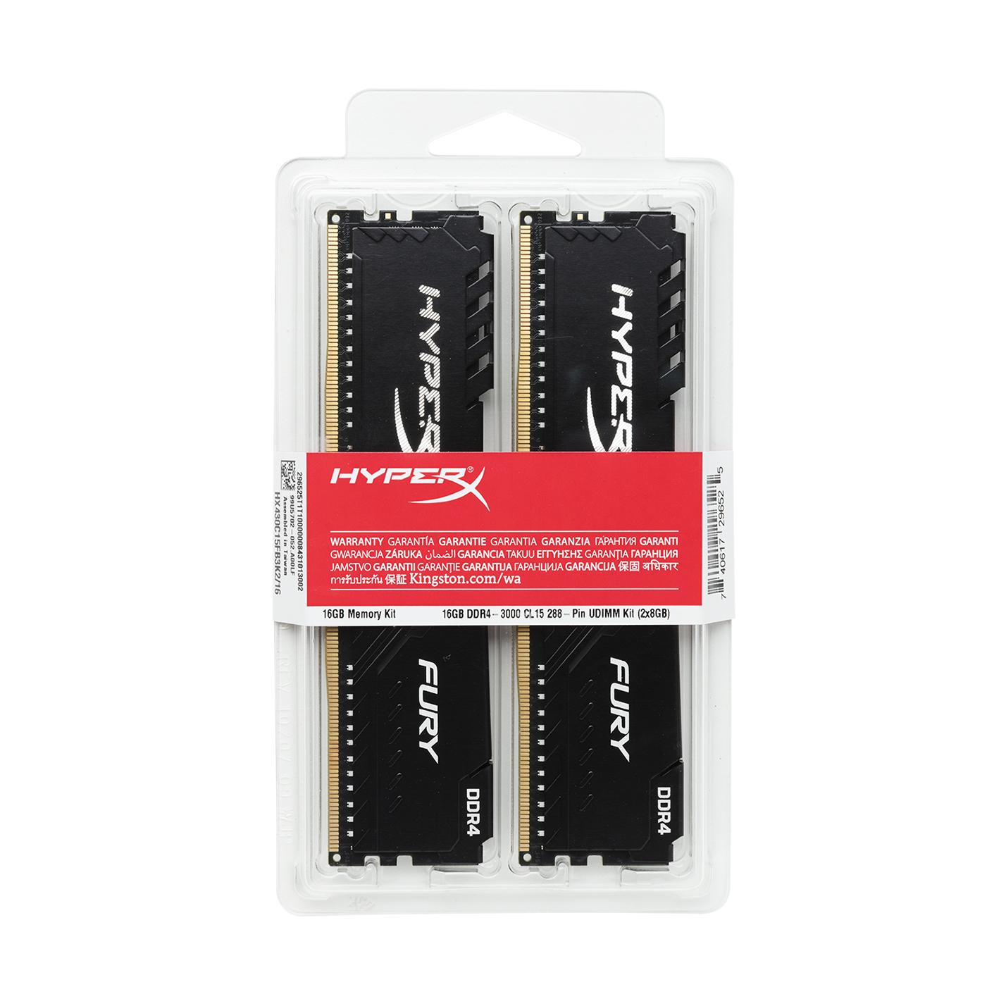 Памет Kingston HyperX Fury 32GB (2x16GB) DDR4 3000Mhz
