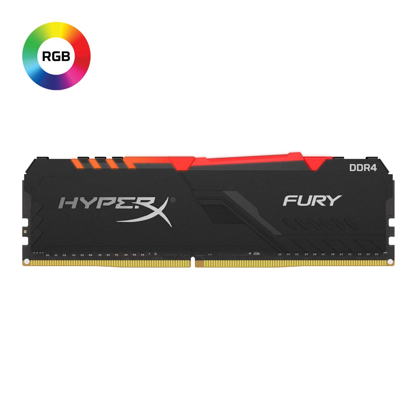 Памет Kingston HyperX Fury RGB 8GB DDR4 2666Mhz