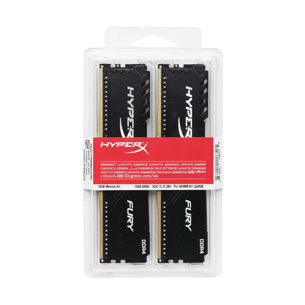 Памет Kingston HyperX Fury 8GB (2x4GB) DDR4 3000Mhz