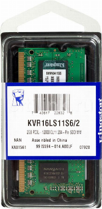 Памет Kingston 2GB SODIMM DDR3L 1600Mhz