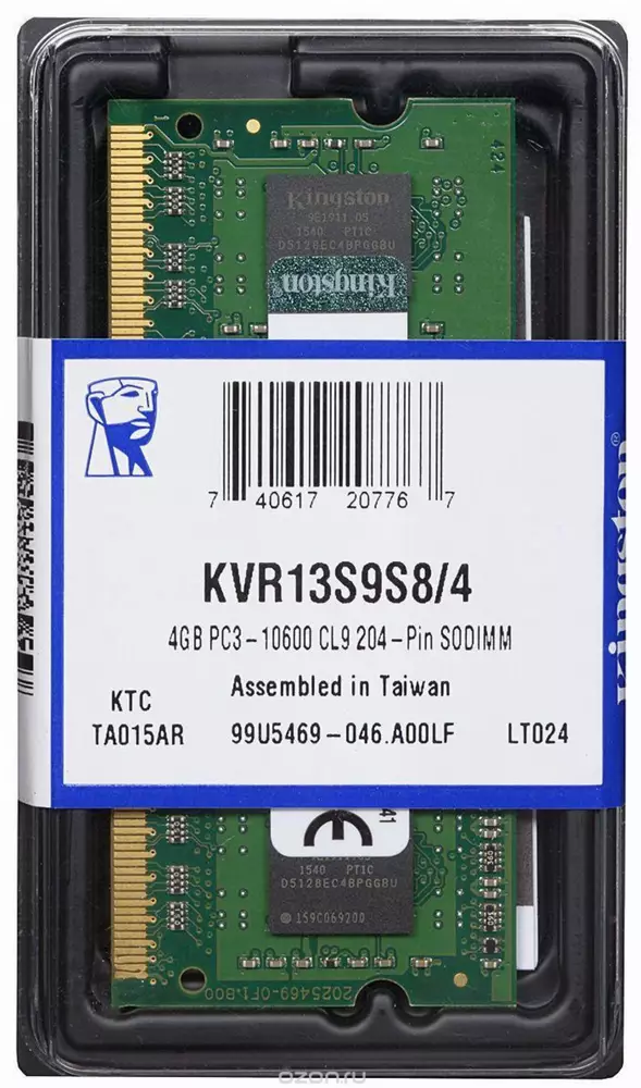 Памет Kingston 4GB SODIMM DDR3 1333Mhz