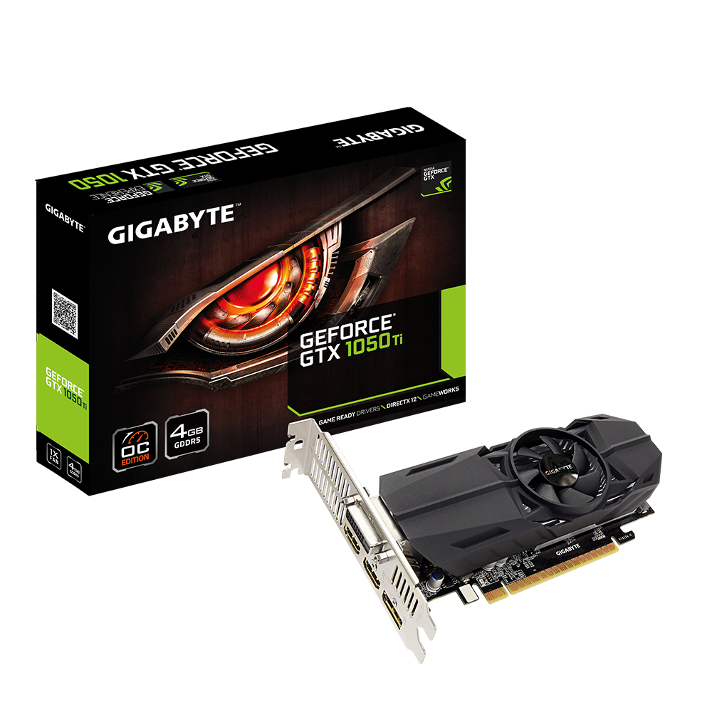 Видео карта GIGABYTE GeForce GTX 1050 Ti OC Low Profile 4GB