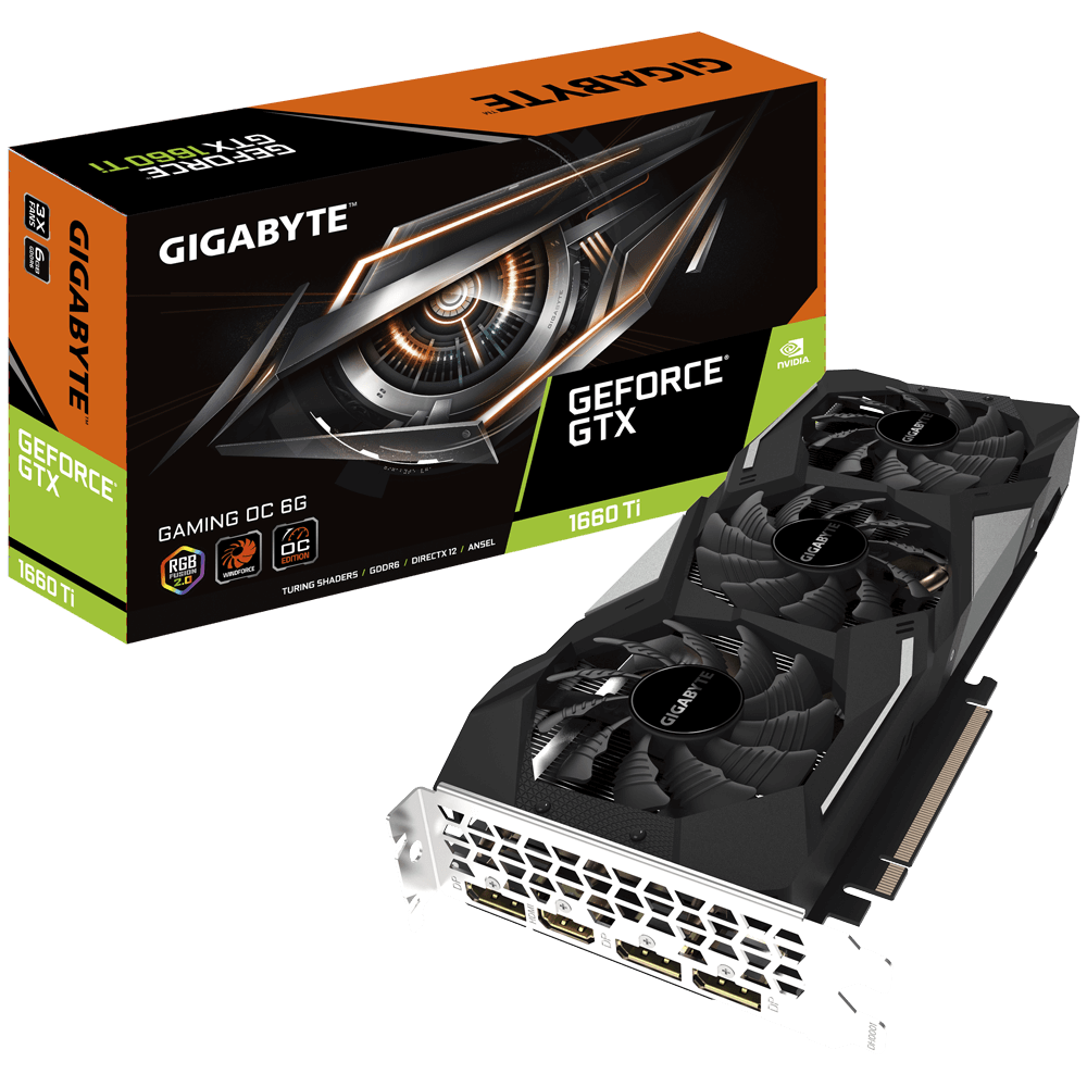Видео карта GIGABYTE GeForce GTX 1660 Ti GAMING OC 6G