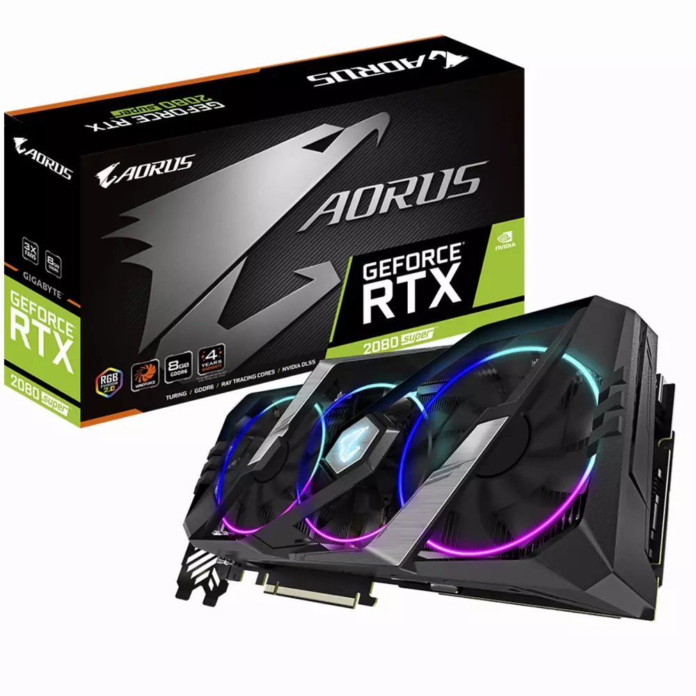 Видео карта GIGABYTE AORUS GeForce RTX 2080 SUPER 8GB