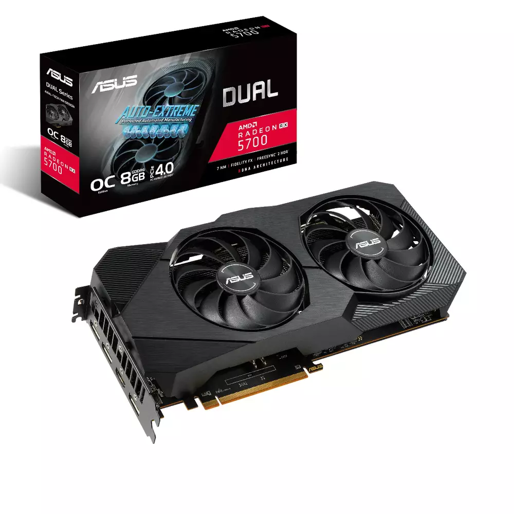 Видео карта ASUS DUAL Radeon RX 5700 EVO OC 8GB 