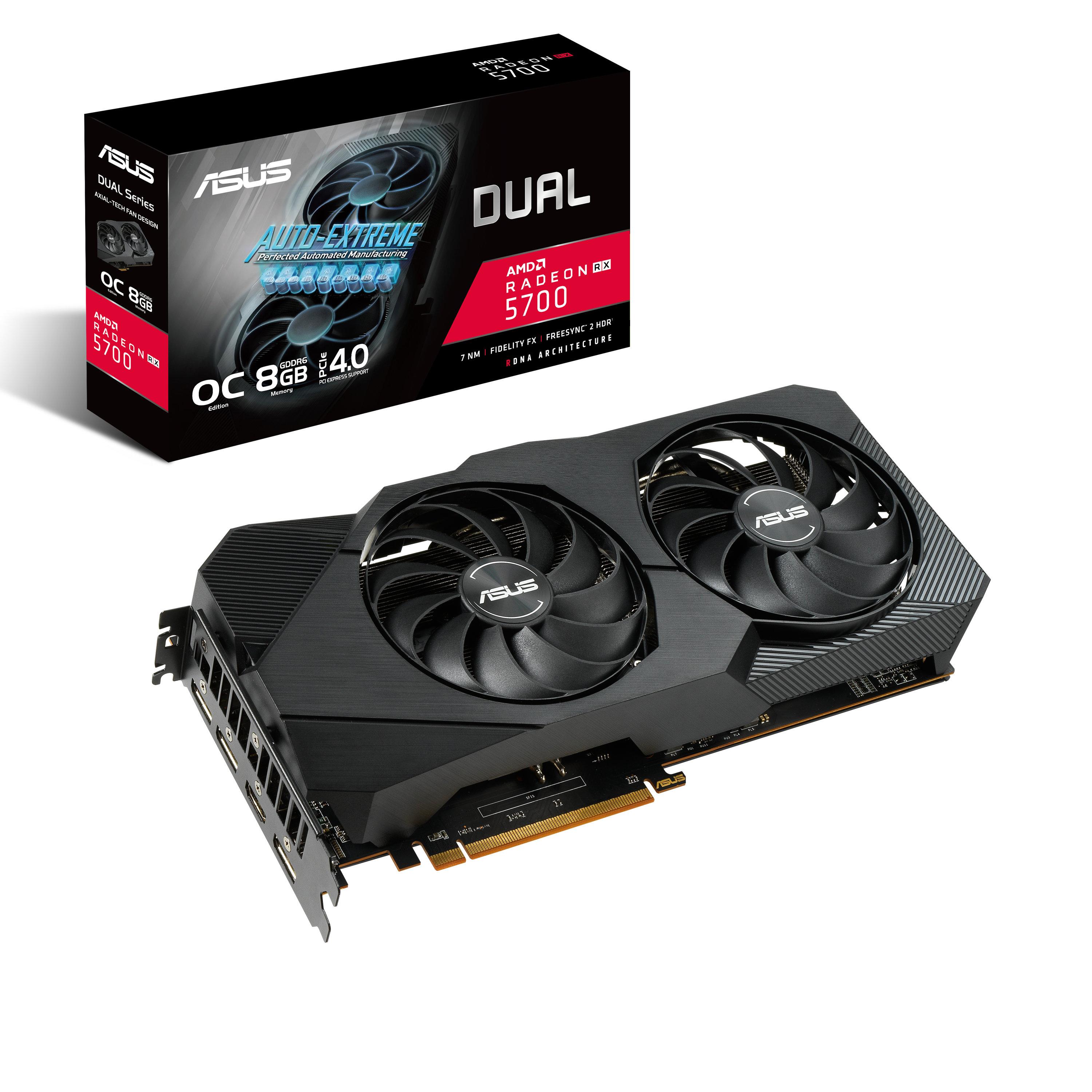 Видео карта ASUS DUAL Radeon RX 5700 EVO OC 8GB 