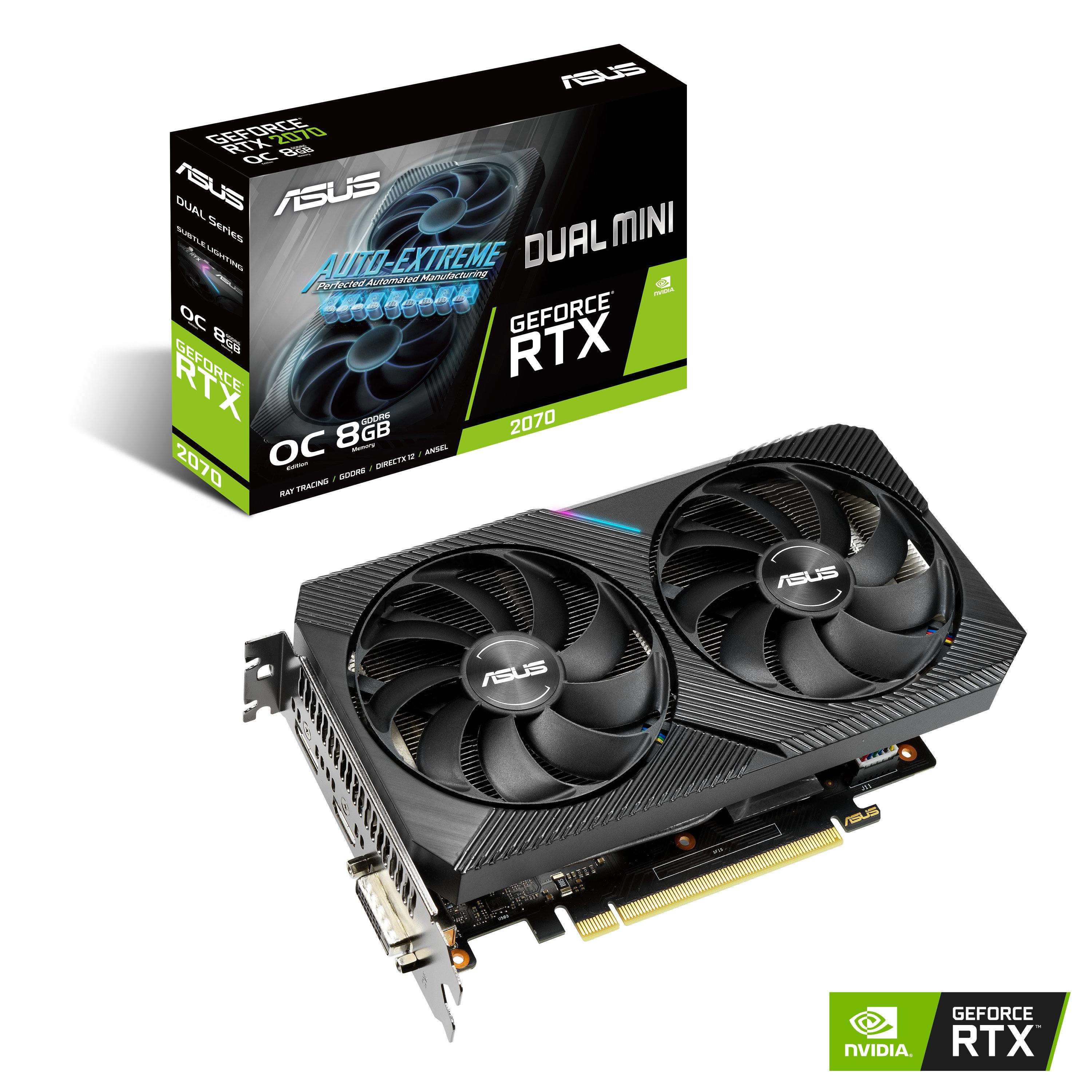 Видео карта ASUS DUAL GeForce RTX 2070 Mini OC 8GB 