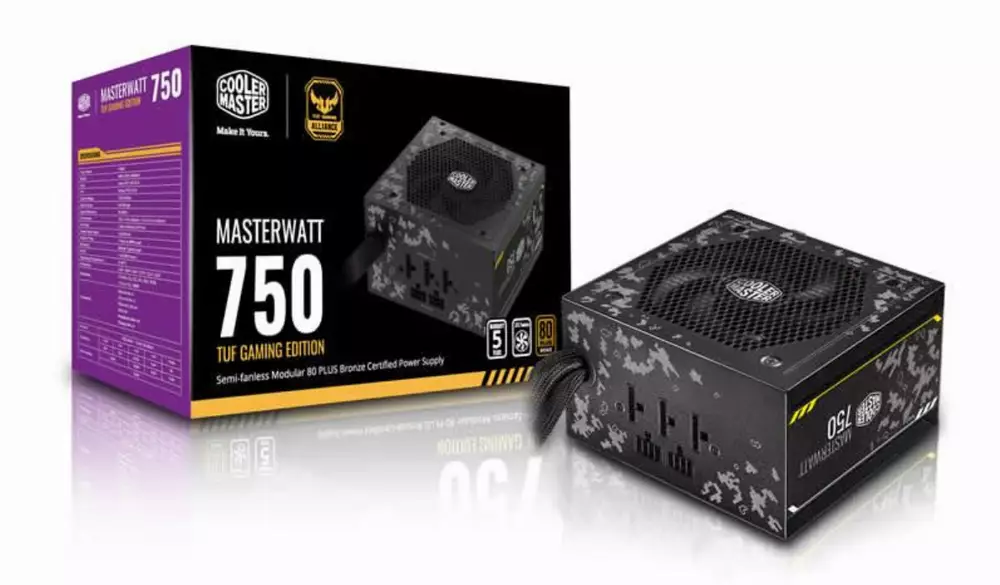 Захранване Cooler Master MasterWatt 750W TUF Gaming 80+ Bronze PSU