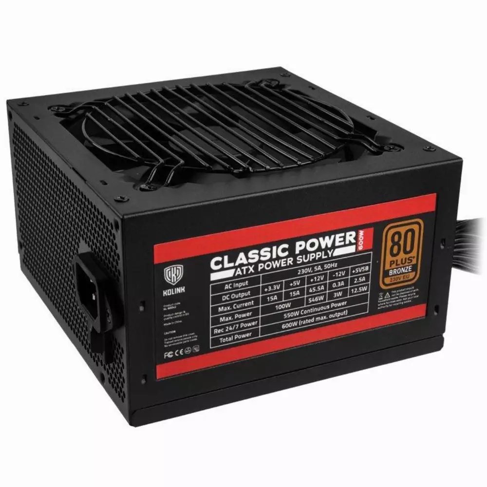 Захранване Kolink Classic Power 600W 80+ Bronze