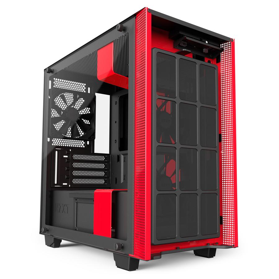 Кутия NZXT H400i Smart Matte Black/Red