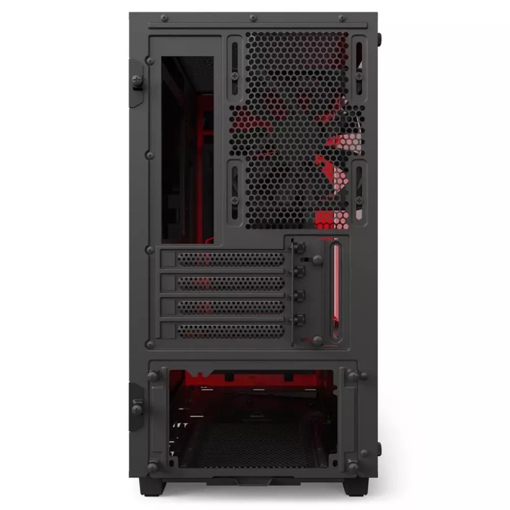 Кутия NZXT H400i Smart Matte Black/Red