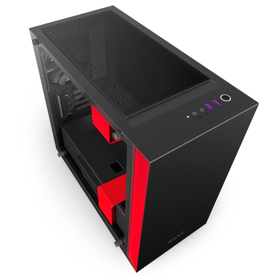 Кутия NZXT H400i Smart Matte Black/Red
