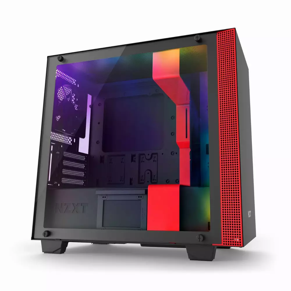 Кутия NZXT H400i Smart Matte Black/Red