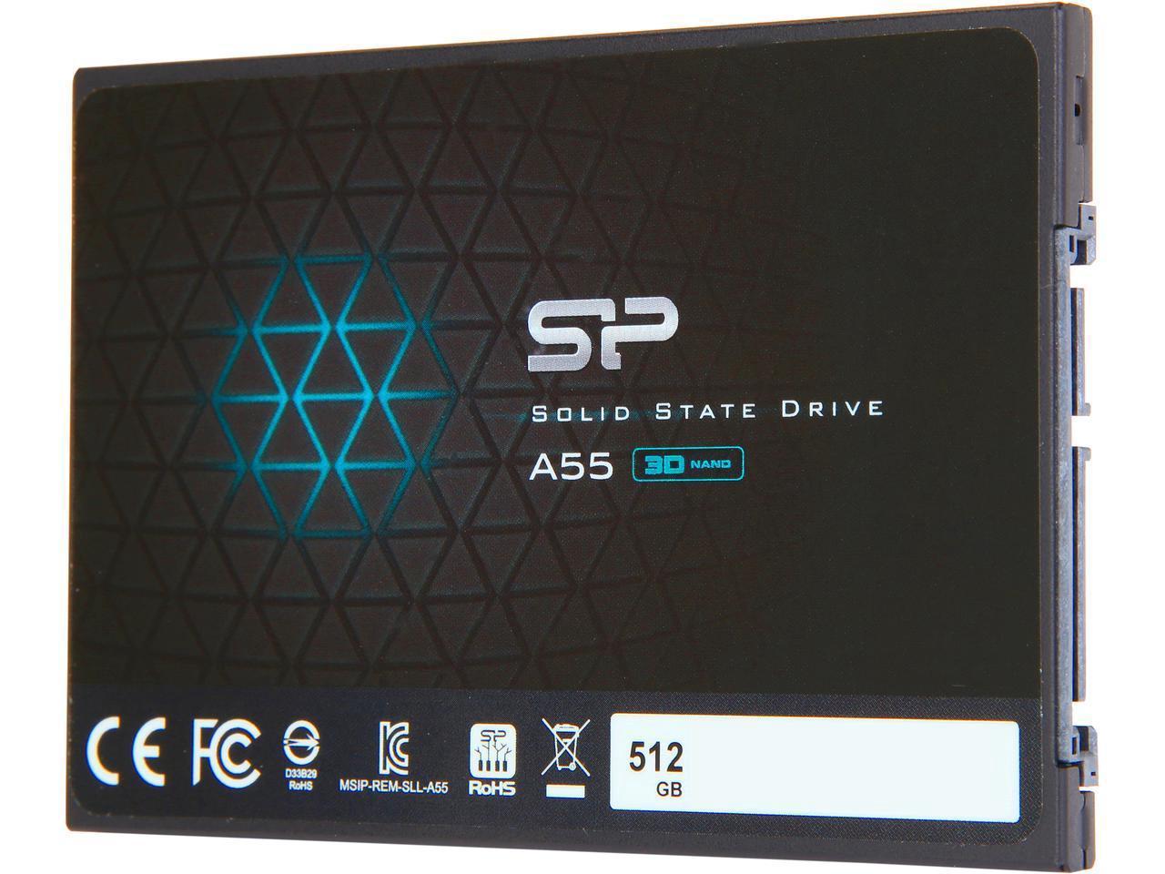 Диск SSD Silicon Power A55 512GB 3D NAND 2.5" SATA 6Gb/s - SP512GBSS3A55S25