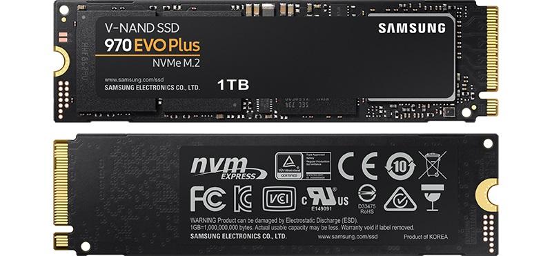 Диск SSD SAMSUNG 970 EVO Plus 1TB M.2 2280 PCIe NVMe Gen 3.0 x4