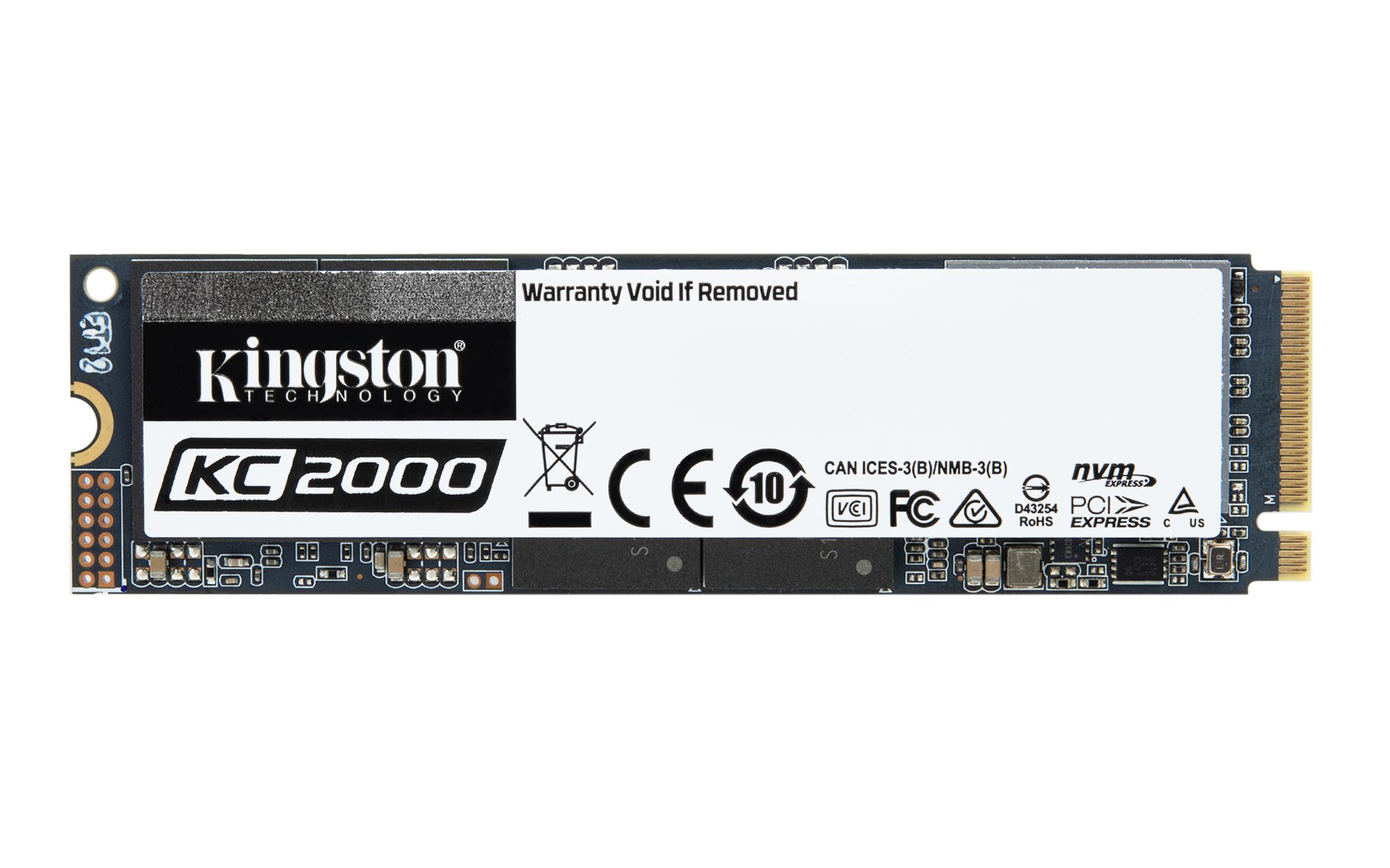 Диск SSD KINGSTON KC2000 500GB M.2 2280 PCIe NVMe Gen 3.0 x4