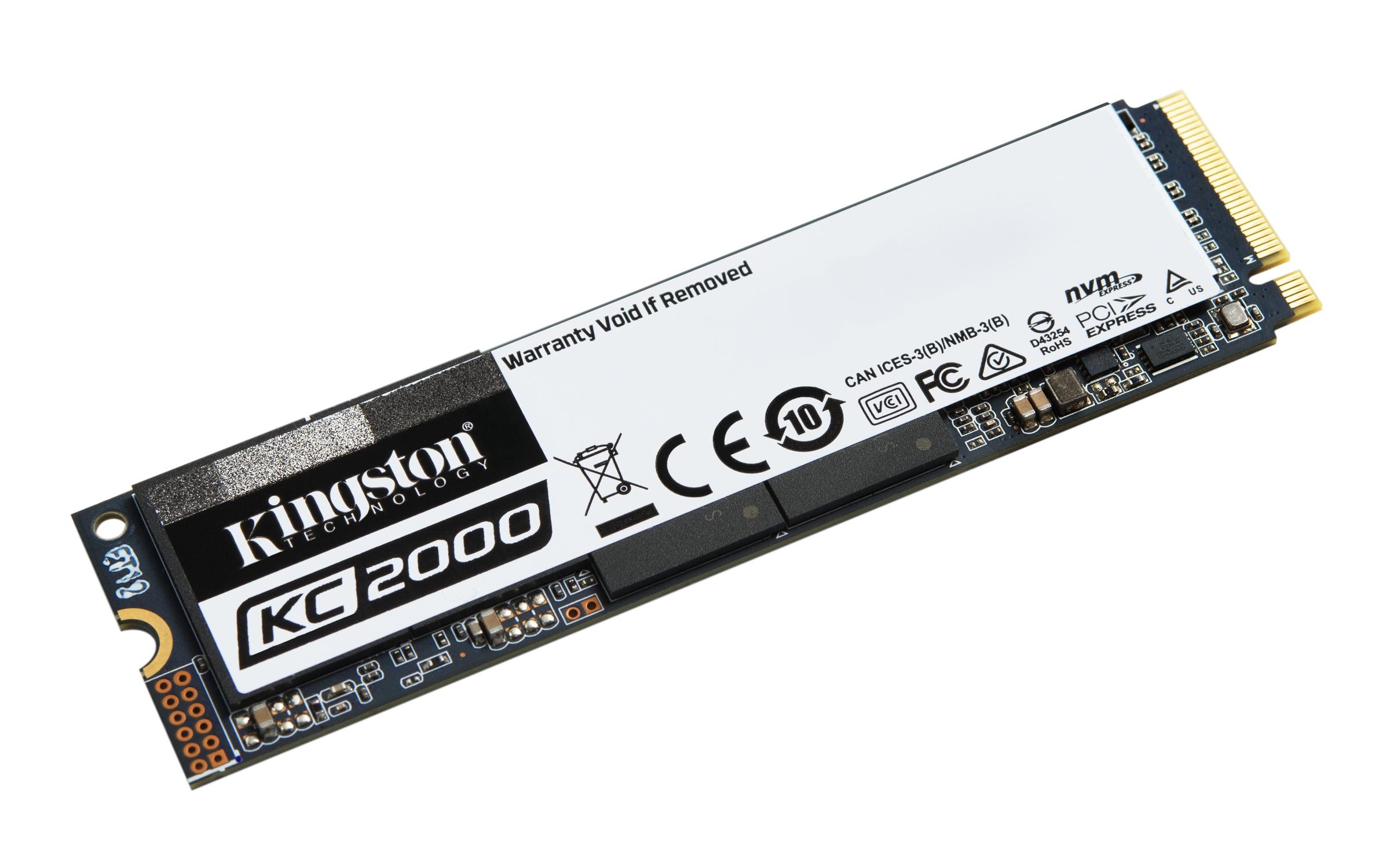 Диск SSD KINGSTON KC2000 500GB M.2 2280 PCIe NVMe Gen 3.0 x4